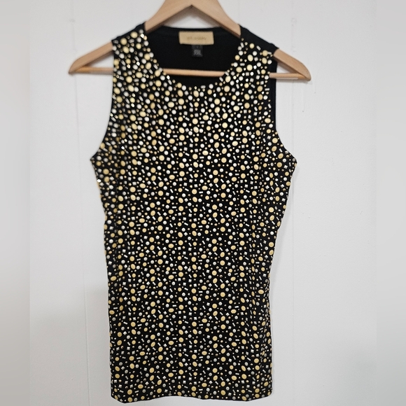 ST. JOHN SPORT Rhinestone-Embellished Sleeveless Top - Picture 1 of 5